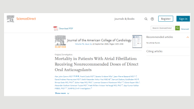 Mortality in Patients With Atrial Fibrillation Receiving Nonrecommended Doses of Direct Oral Anticoagulants