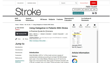 Using Dabigatran in Patients With Stroke