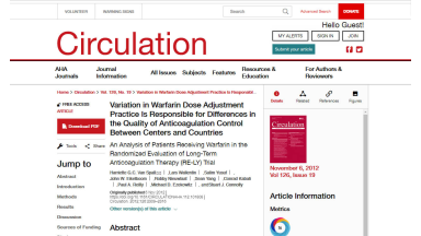 Variation in Warfarin Dose Adjustment Practice Is Responsible for Differences in the Quality of Anticoagulation Control Between Centers and Countries - An Analysis of Patients Receiving Warfarin in the Randomized Evaluation of Long-Term Anticoagulation Th