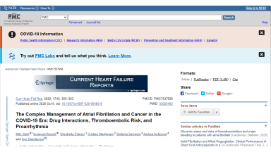The Complex Management of Atrial Fibrillation and Cancer in the COVID-19 Era: Drug Interactions, Thromboembolic Risk, and Proarrhythmia [aka Cancer and COVID in AF]