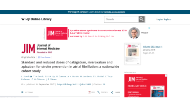Standard and reduced doses of dabigatran, rivaroxaban and apixaban for stroke prevention in atrial fibrillation: a nationwide cohort study