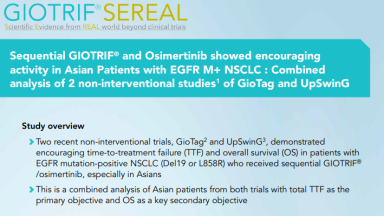 GIOTRIF® followed by 3rd generation TKI in GioSwing Sequential Cohort (Combined Analysis of Two Global Non-Interventional Studies)