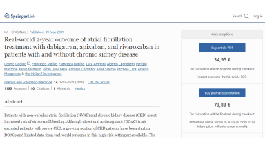 Real‑world 2‑year outcome of atrial fibrillation treatment with dabigatran, apixaban, and rivaroxaban in patients with and without chronic kidney disease