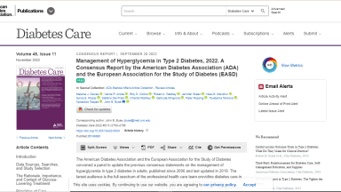 2022 ADA/EASD consensus report